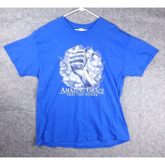 Jesus Amazing Grace Religious Shirt Men's XL Graphic God Almighty Lord Christian - Picture 1 of 7